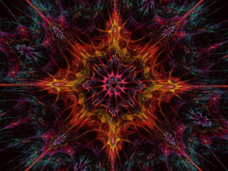 Fototapeta na wymiar abstract fractal flower