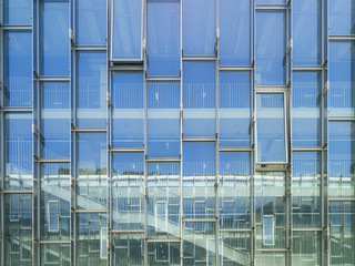 Fototapeta na wymiar Modern Architecture Glass wall Building Abstract background