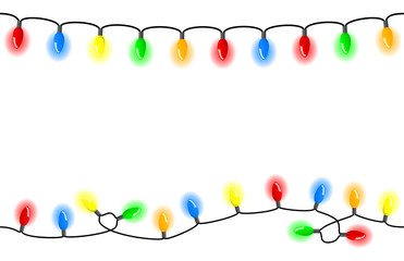 nahtlose Lichterkette mit Textfreiraum 