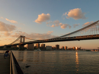 Manhattan bridge cross river,Brooklyn,New York