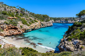 Fototapeta na wymiar Calo Des Moro - beautiful bay of Mallorca, Spain
