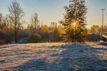 Sunny crisp autumn morning