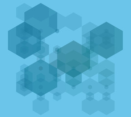 Blue hexagonal background