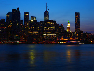 Obraz premium Downtown skyline,Night scape, Manhattan