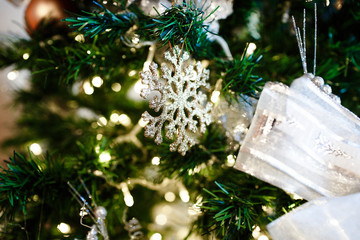 Magic Snowflake on a Christmas tree