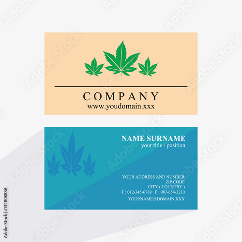 " cannabis business card logo" Stock image and royaltyfree vector