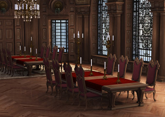3D Rendering Castle Interior
