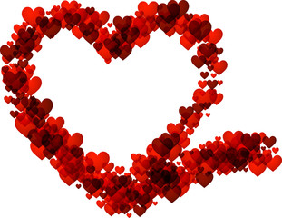 Obraz premium Valentine's love background with heart.