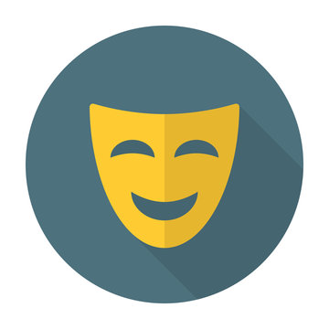 Comedy Mask Flat Icon