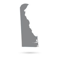Map of the U.S. state of Delaware on a white background.