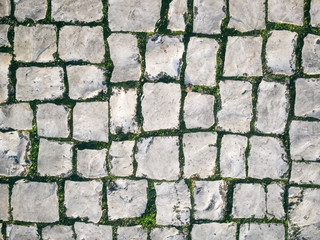 Textured natural stone pavement surface background