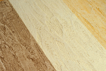 tricolor with plaster relief