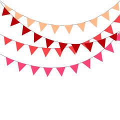 Flags on threads Valentine's Day.