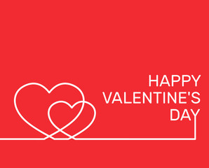 happy valentines day background design in simple line style