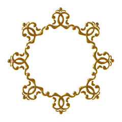 3d gold frame