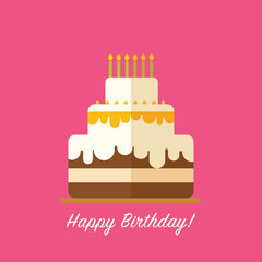 Happy birthday cake - 132813215