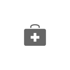 Obraz premium Grey medical bag icon