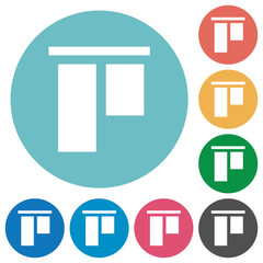 Align to top flat round icons