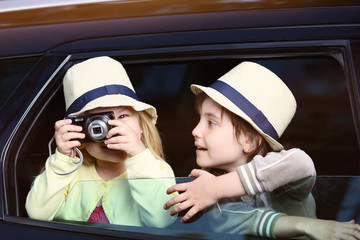 Fototapeta premium Friends in holiday travel