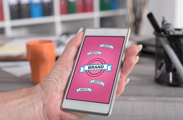 Brand concept on a smartphone