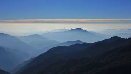 Fogy day in the hills of Pokhara