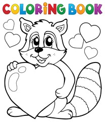 Coloring book Valentine topic 3