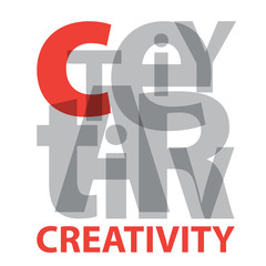 Vector creativity. Broken text