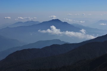 Blue day, hills near Pokhara