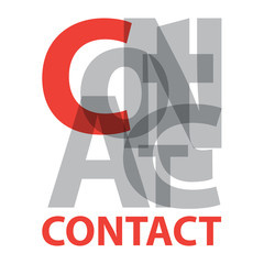 Fototapeta premium Vector Contact. Broken text