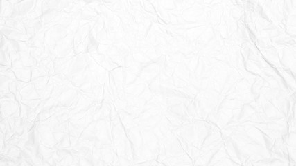 Crumpled white paper texture, paper background for design with copy space for text or image.