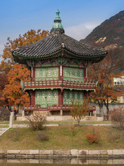 Hyangwon jeong Pavilion - Gyeongbokgung Palace, a historical building in South Korea. South Korea travel destination
