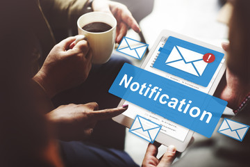 Notification Alert Digital Icon Internet Network Concept