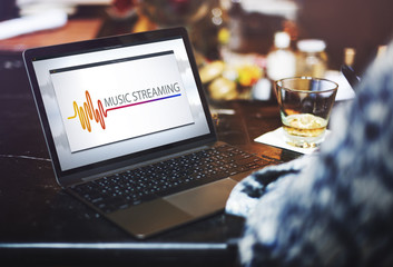 Online Music Multimedia Entertainment Sounds Concept