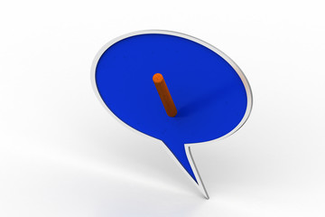 Chat bubble with pen