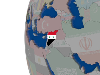 Syria with national flag