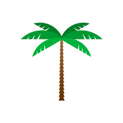 Palm tree flat geometric style illustration