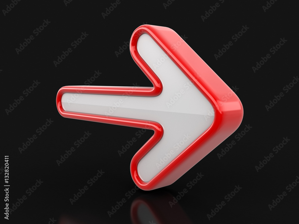 Poster 3d arrow. image with clipping path