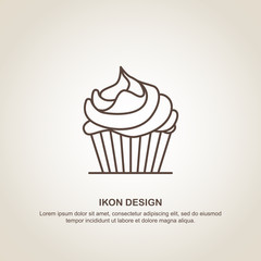 Icon  cupcake.