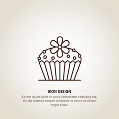 Icon  cupcake.