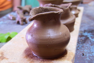 Clay pot on a stand