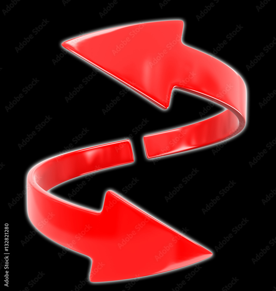 Poster two arrows. image with clipping path