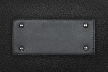 black leather stripe on leather background 