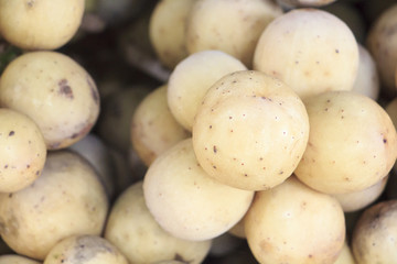 Longkong on sale in market (selectived focus)
