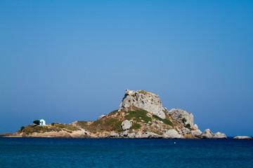 Fototapeta na wymiar View to Kastril island, Kos, Greece.