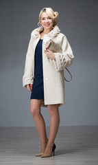  woman in a white coat