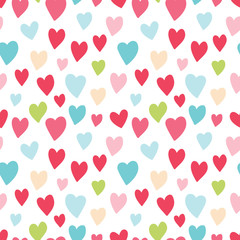 Cute doodle seamless pattern for st. Valentine's day.