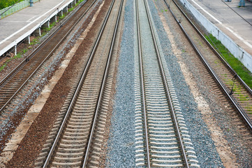 Fototapeta premium View of railway tracks