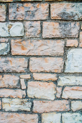 the stonework of the old European home wall background