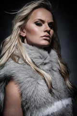 Lady in fur coat