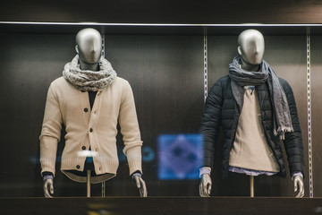 Fototapeta na wymiar men clothes in a store